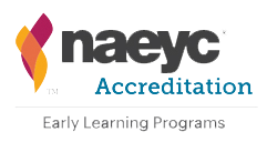 NAEYC Logo showing that the VCU Child Development Center is accredited by this organization.