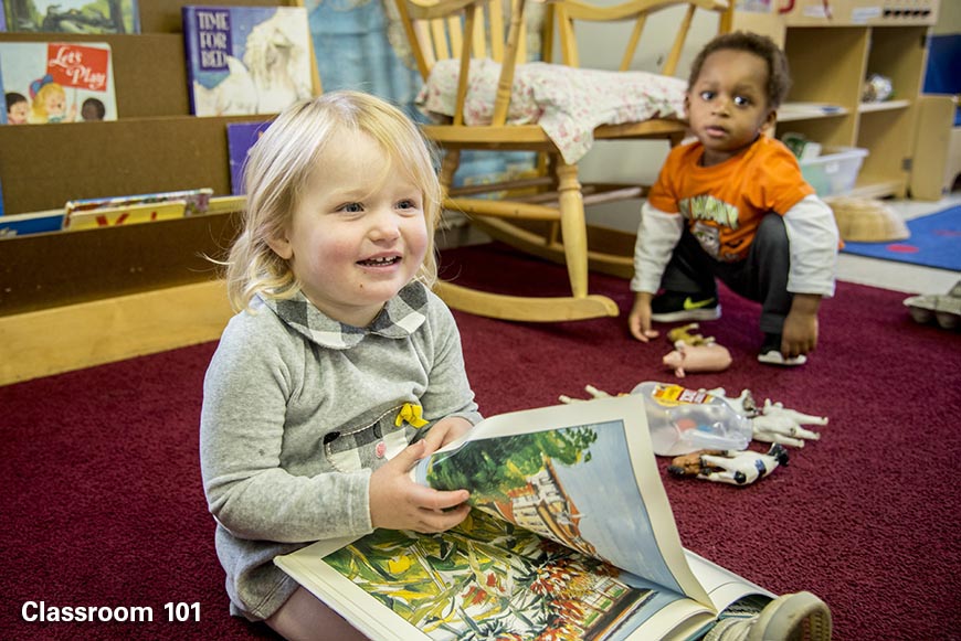 Classroom 101 in the Child Development Center.